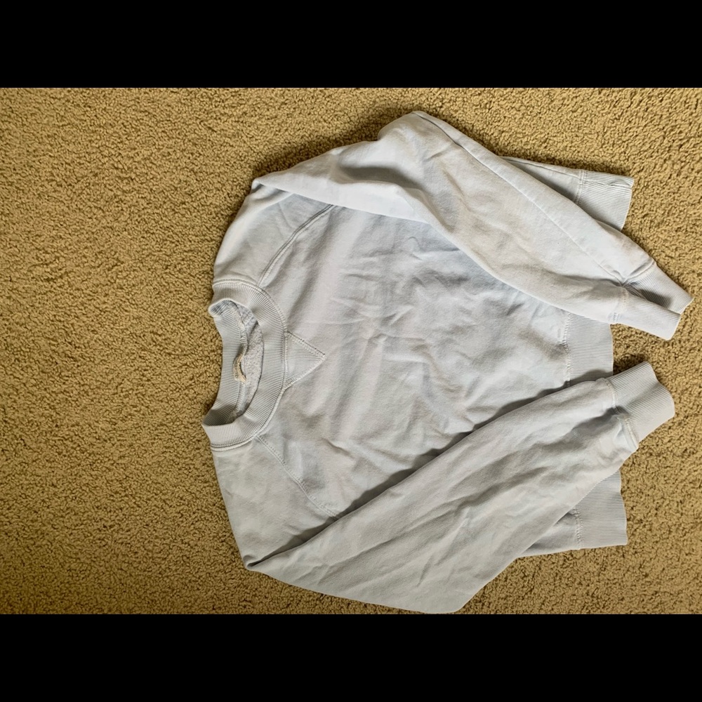 brandy melville light blue cropped crew neck